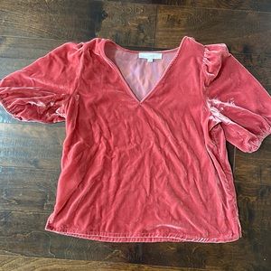 Coral, velours, LOFT blouse
